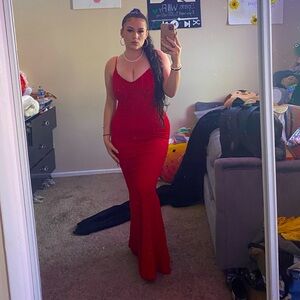 Red glitter prom dress ❤️